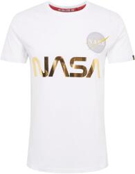 Alpha Industries Póló 'NASA Reflective' fehér, Méret L