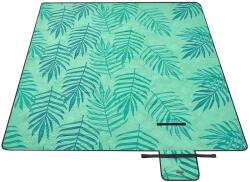SONGMICS Nagy vízálló kemping takaró, 200 x 200 cm, zöld trópusi mintával