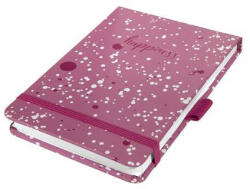 Sigel Jegyzetfüzet, exkluzív, 110x79 mm, pontrácsos, 79 lap, keményfedeles, SIGEL "Jolie" Pink Happiness