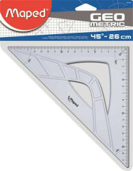 Maped Háromszög vonalzó, műanyag, 45°, 26 cm, MAPED "Geometric
