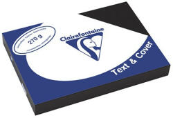 Clairefontaine Karton textilhatású Clairefontaine Text and Cover A/4 270g fekete 100 ív/csomag (2730) - argentumshop