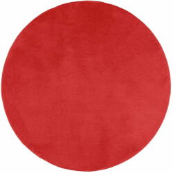 vidaXL OVIEDO piros rövid szálú szőnyeg Ø 160 cm 375634