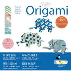Fridolin Origami Fridolin Funny Elefánt 20x20 cm 20 lap/csomag (11336)