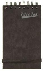 Pukka Pad Jegyzetfüzet, 127x76 mm, vonalas, 60 lap, PUKKA PAD "Pressboard", fekete