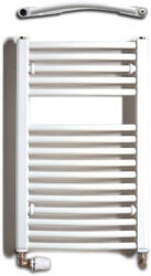 Birossi törölközőszárító radiátor - íves - fehér - 450x730 mm (BIR_TIF45-73)