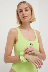Calvin Klein egyrészes fürdőruha zöld, puha kosaras - zöld XS