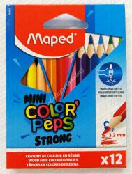 Maped színes ceruza MINI 12 darabos Strong