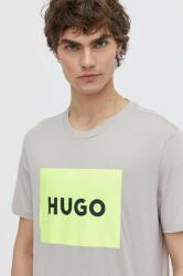 Hugo pamut póló szürke, férfi, nyomott mintás - bézs XS