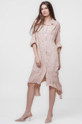 U See Rochie camasa creponata, in colturi, roz Talie unica
