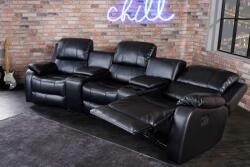 LuxD Design háromüléses fotel Movie fekete - raktáron