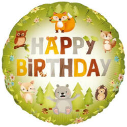 PartyPal Szülinapi lufi 18" 45cm Happy Birthday, Az erdő barátai (LUFI532033)