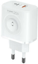  T-PHOX T-PP20 Hálózati adapter GAN iWATCH wireless töltővel 3IN1 fehér
