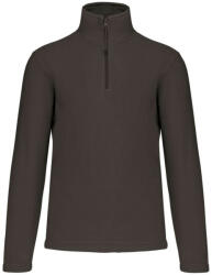 Kariban Uniszex galléros, 1/4 cipzáras mikropolár pulóver, Kariban KA912, Dark Grey-L (ka912dg-l)