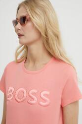 Boss pamut póló női, lila - rózsaszín XL