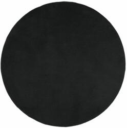 vidaXL OVIEDO fekete rövid szálú szőnyeg Ø 200 cm 375569