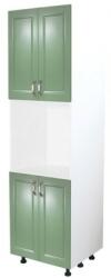 Spectral Mobila Soldat 60 cu 4 usi cu spatiu cuptor Zebra MDF verde drept