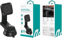 DEVIA X15 Smart Magnetic Wireless Autós Töltő és Mágneses Tartó - Fekete