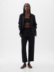 GAP Ленена риза Boyfriend Shirt GAP GAP | Cheren | ЖЕНИ | XXS