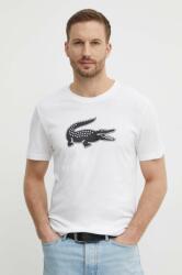 Lacoste t-shirt bézs, férfi, nyomott mintás - bézs XXL