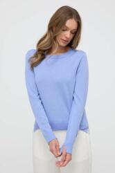 HUGO BOSS gyapjú pulóver könnyű, női, türkiz - kék S