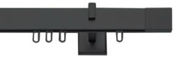 Square-Line profil, 200 cm, széles végzáróval, Fekete (14027000)