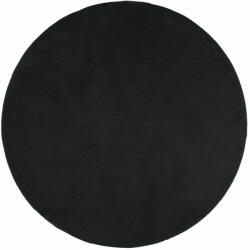 vidaXL OVIEDO fekete rövid szálú szőnyeg Ø 120 cm 375567