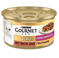 Gourmet Hrana Umeda pentru Pisici Conserva Gourmet Gold cu Curcan si Rata, 85 g