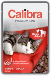 Calibra Hrana umeda pentru pisici adulte Calibra Cat Pui si Vita in Sos, 100 g