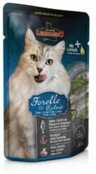 BEWITAL petfood Hrana pisici Leonardo Plic cu Pastrav si Iarba Pisicii, 85 g