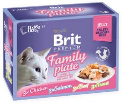 Brit Brit Cat Multipack Delicate Dinner Plate in Jelly, 12 x 85 g