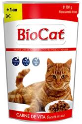 Biocat Plic Biocat cu Vita in sos, 100 g