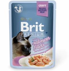 Brit Hrana umeda pentru pisici, Brit Cat Delicate Sterilised Somon in sos, 85 g