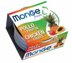 Monge 6 x Conserva Monge Fruits Cat cu Pui si Mix de Fructe, 80 g