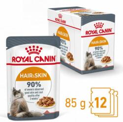 Royal Canin Pachet Royal Canin Hair & Skin Gravy, 12 plicuri x 85 g