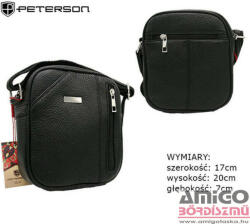 Peterson Férfi Oldaltáska Pu Ptn 8023-Macro-0303 Black (PTN 8023-MACRO-03)