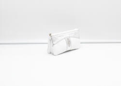 Lewitzky fehér / ezüst swarovski egyenesköves tripla cipzáras pénztárca