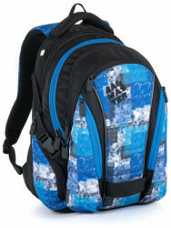 Bagmaster fekete / kék / szürke kockás hátizsák bag21a