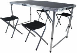 Linder Exclusiv Masă camping pliabilă cu 4 scaune - Linder Exclusiv MC330889 - negru (K15011)