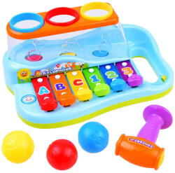 HOLA Xilofon pentru copii cu ciocan și bile colorate - HOLA IN0001 (JO-IN0001) Instrument muzical de jucarie