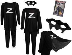 Inlea4Fun Costum Zorro pentru copii - mărimea S (95-110 cm) (IA-KX5708) Costum bal mascat copii