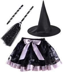 Inlea4Fun Costum de vrăjitoare pentru copii cu accesorii - Inlea4Fun ZA4806 (JO-ZA4806 CY) Costum bal mascat copii