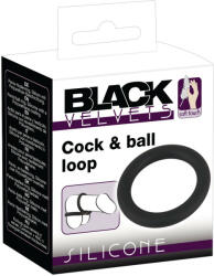 Black Velvets Black Velvet - inel de silicon pentru penis (negru) - 5cm (05378450000)