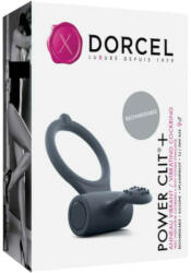 Dorcel Power Clit Plus - inel vibratoare pentru penis cu acumulator (negru) (3700436071595)