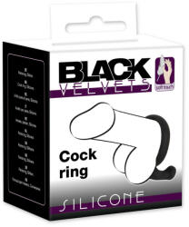 Black Velvets Inelul pentru penis Black Velvet cu stimulator perineal (negru) (05238440000) Inel pentru penis