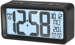 Sencor SDC 2800B ébresztőóra hőmérővel, LED kijelző, kettős ébresztés, elemes (2xAAA), fekete