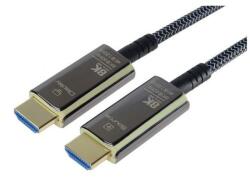 PremiumCord Cablu HDMI Optic, 48Gbps, 8K@60Hz, Active Optical (AOC), V2.1, manson de plasa, conectori auriti, 20m, PremiumCord kphdm21t20 (kphdm21t20)