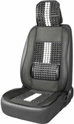 AMIO Husa scaun auto cu bile de masaj, suport lombar si tetiera, dimensiuni 131 x 46 cm, culoare Neagra (AVX-AM03648) - kalki