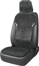 AMIO Husa scaun auto cu bile de masaj, suport lombar si tetiera, dimensiuni 126 x 44 cm, culoare Neagra (AVX-AM03650) - kalki