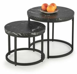Halmar OREO asztal készlet - fekete márvány / fekete - mindigbutor
