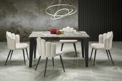 Halmar FELIX asztal, szürke márvány / fekete - mindigbutor